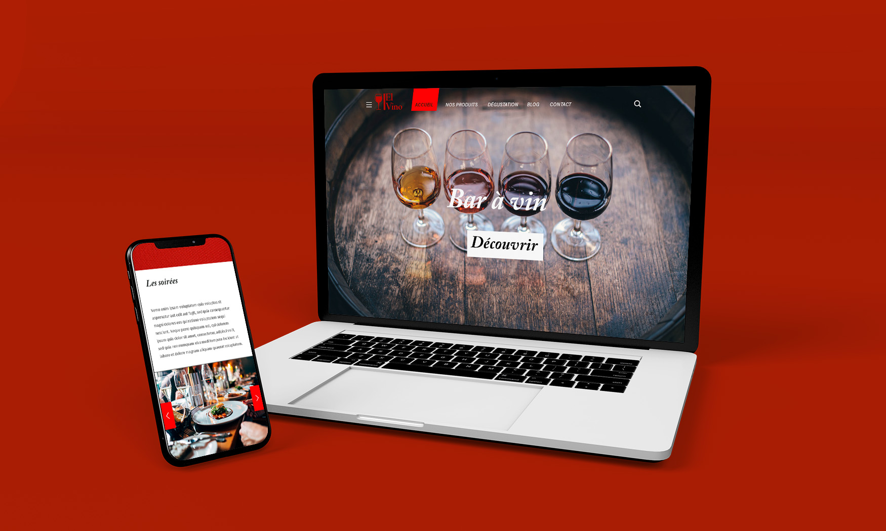 UX / UI design Portfolio-Projet El Vino