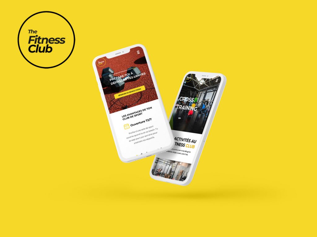 Web design - UX/ UI design- Portfolio- Projet The Fitness Club